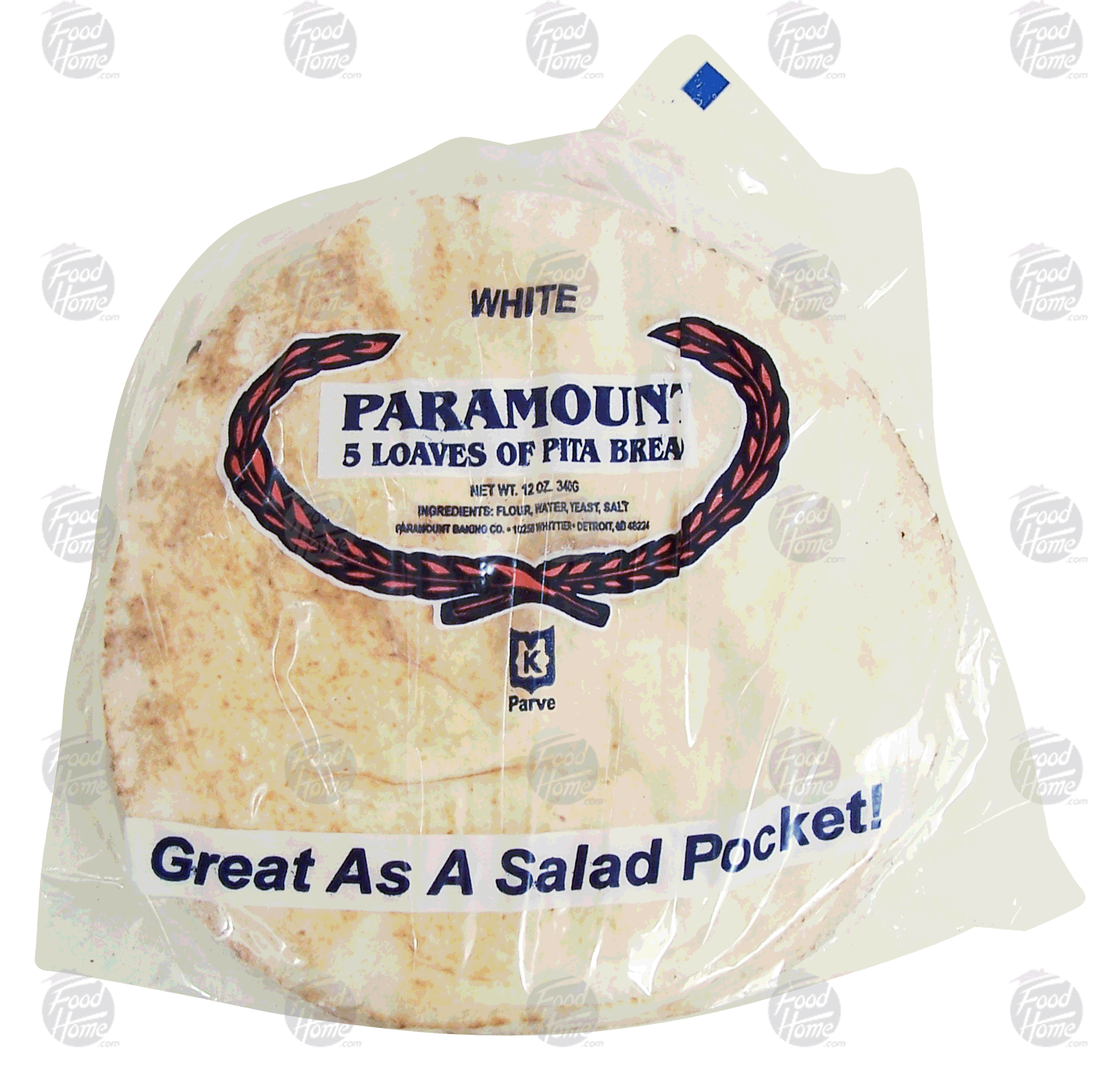 Paramount  white pita bread, 5 loaves Full-Size Picture